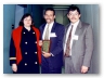 Mario Gonz&aacute;lez, Library Director, celebrates receiving REFORMA Northeast Chapter's Pura Belpr&eacute; Award, with Susan Alicea of the New York City Board of Education, and Ismael Alicea of the New York Public Library.