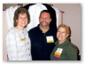 Mario Gonz&aacute;lez, Library Director, with former REFORMA Presidents Ingrid Betancourt, Newark Public Library, and Toni Bissessar, Arlington Public Library, at REFORMA's 2000 Past Presidents dinner.